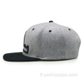 Casquette de snapback de laine brodée 3D